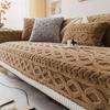 Warm Sofa Cover Plush Universal Couch Slipcovers Modern Solid Color Sofa Towel for Living RoomFlannel Sofa Cushion Thick Winter