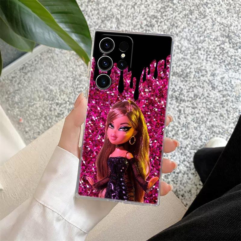 Bratzs Dolls Smiling Transparent Case For Samsung Galaxy S26 S25 Ultra S24 S22 S26 Plus S20 S23 S21 S25 FE 5G Soft Clear Cover