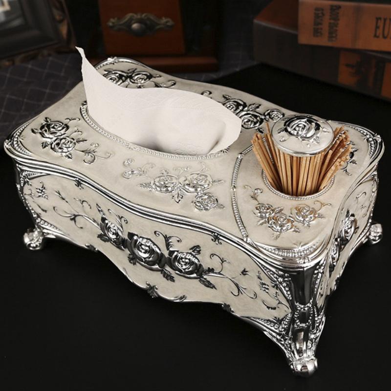 Multi-Functional Plastic Napkin Extraction Paper Box Toothpick Holder Living Room Napkin Dispenser Organizer Desktop Decorative
