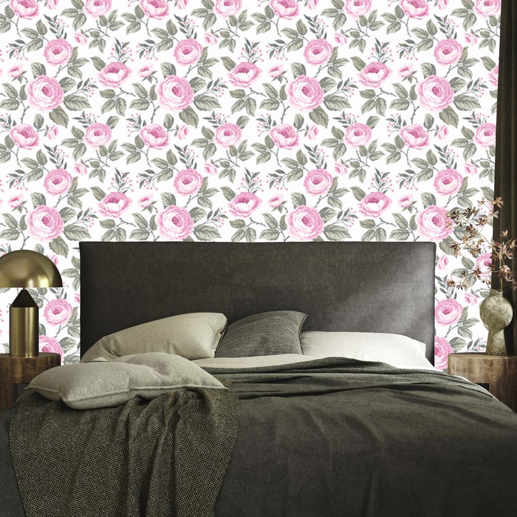 Beautiful delicate roses wallpaper for living room and bedroom 50x1000