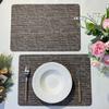 Nordic Faux Wood Grain Leather Heat-Resistant Dining Mat for Home, Hotel, or Restaurant.