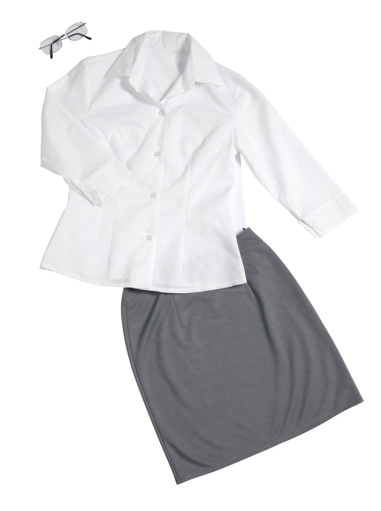 Clearstone Shelly's Closet Cosplay Halloween Office Lady Costume, Gray