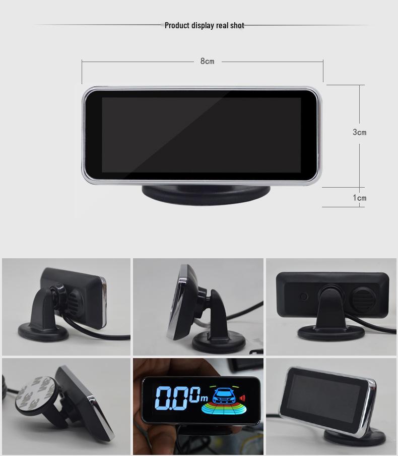 8-Probe Front and Rear Car Reversing Radar with Voice Buzzer