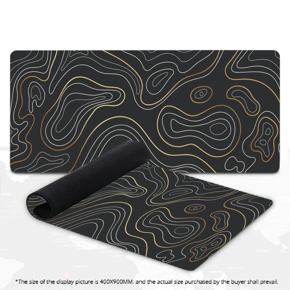 Large Dark Cosmic Star Pattern Mousepad XXL Abstract Galaxy Line Deskmat Non‑Slip Rubber Game Mouse Mats Gaming Accessories
