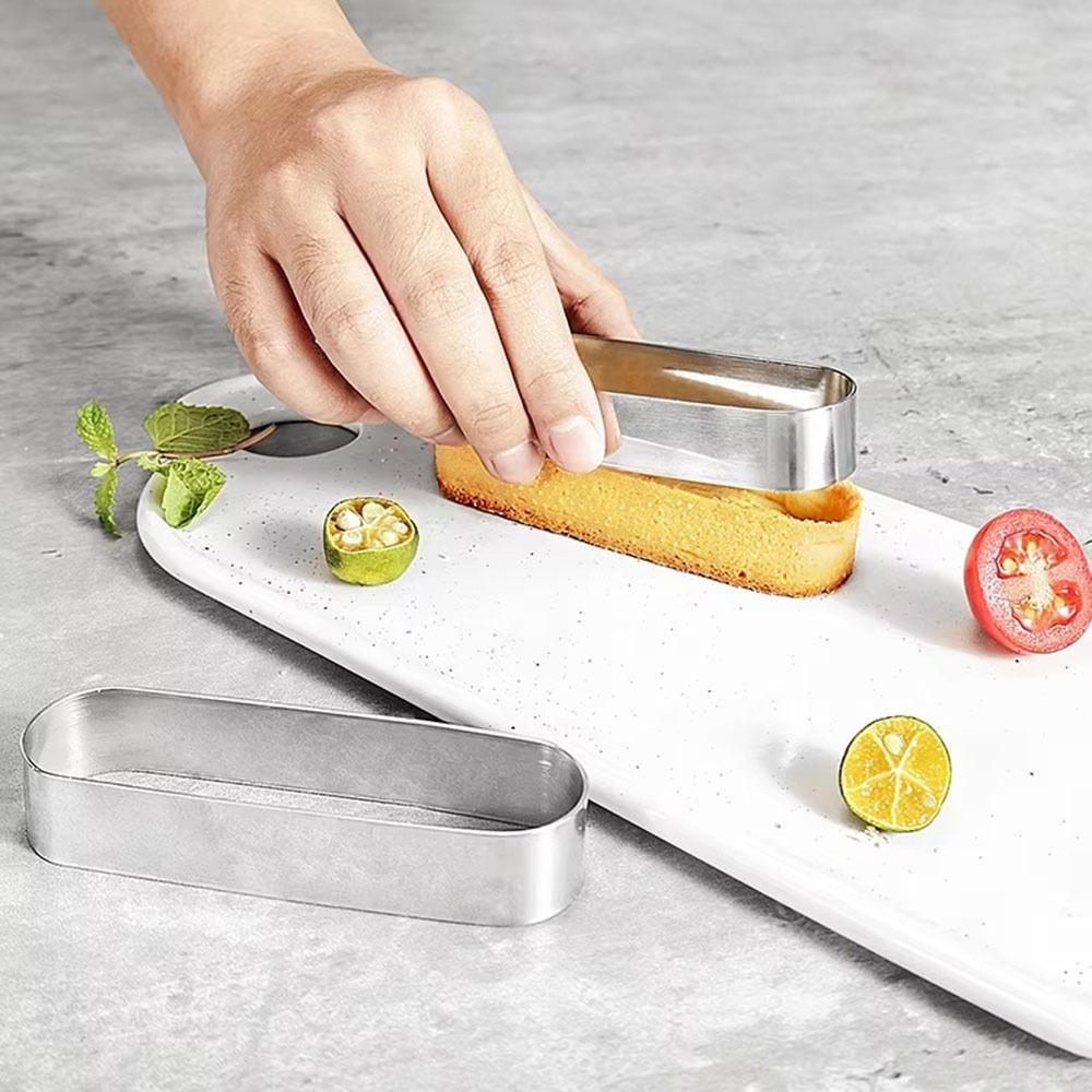 Stainless Steel Oval Cake Rings Multipurpose Cake Ring Molds  for Professional Pastry Baking