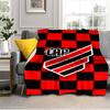 Red And Black Sport Emblem Printed Throws Blanket Soft Flannel Blankets for Couch Bed Gifts for Men Women Picnic blanket Christmas gifts