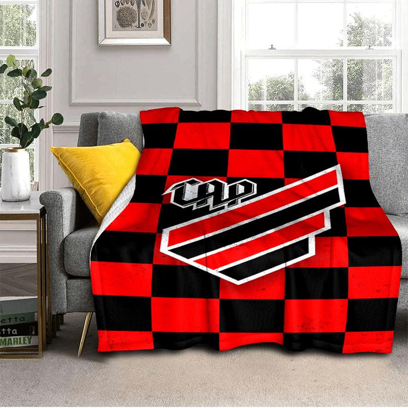 Red And Black Sport Emblem Printed Throws Blanket Soft Flannel Blankets for Couch Bed Gifts for Men Women Picnic blanket Christmas gifts