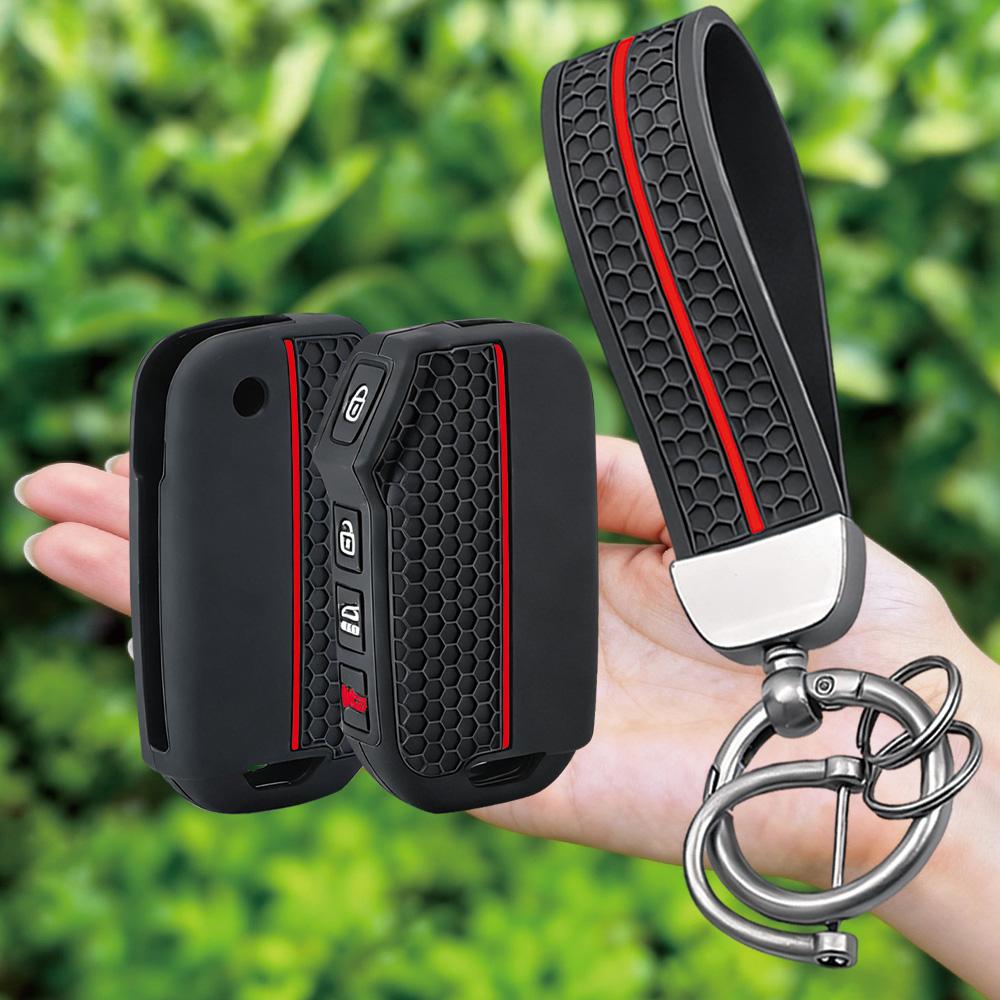 Fashion Keychain Silicone Car Flip Key Case Cover For Kia Sportage Ceed Xceed Sports K5 Seltos 2019 2020 2022 2023 Accessories