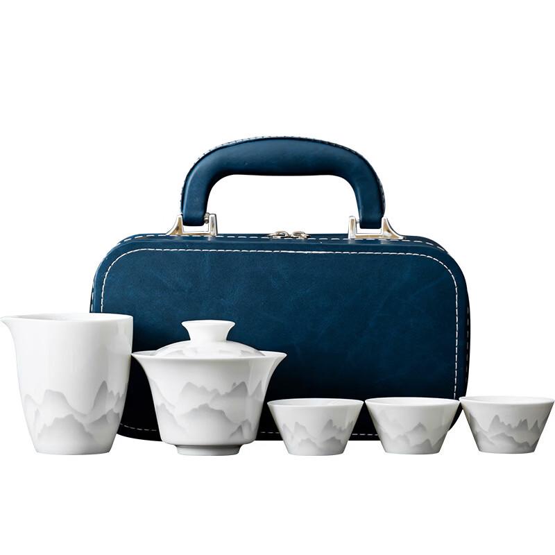 Yuzhuxun Ceramic Gongfu Tea Set - Ink Landscape