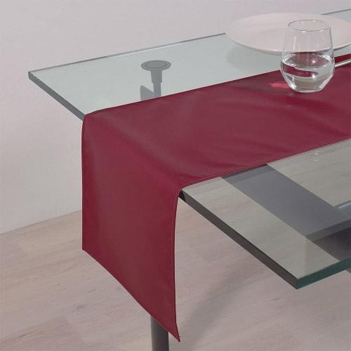 STYLE Decor Table Runner, Laminated, Waterproof, Scandinavian Table Centerpiece, 130cm, Wipeable, Solid Bordeaux, W2703310