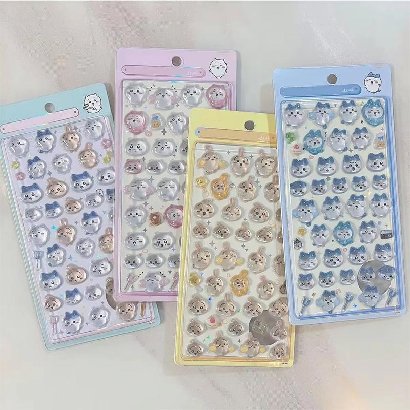 Chiikawa 3D Stickers Kawaii Seal Puff Sticker Diy Decal Sticker For Scrapbook Laptop Phone Case Crystal Stickers Chiikawa