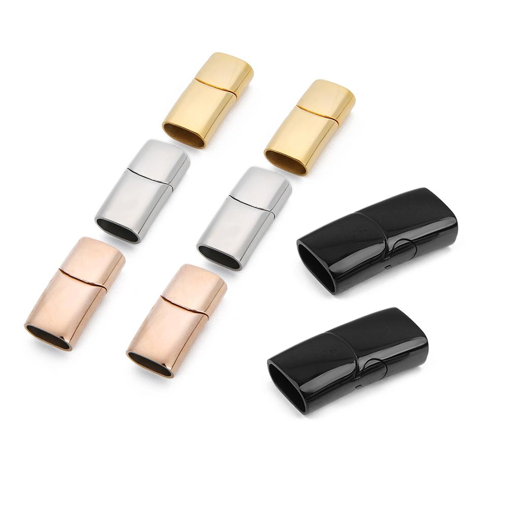 1PC High Quality Stainless Steel Magnetic Clasps for Jewelry Making Clasps End Caps Magnet Lace Buckle DIY Leather Bracelet