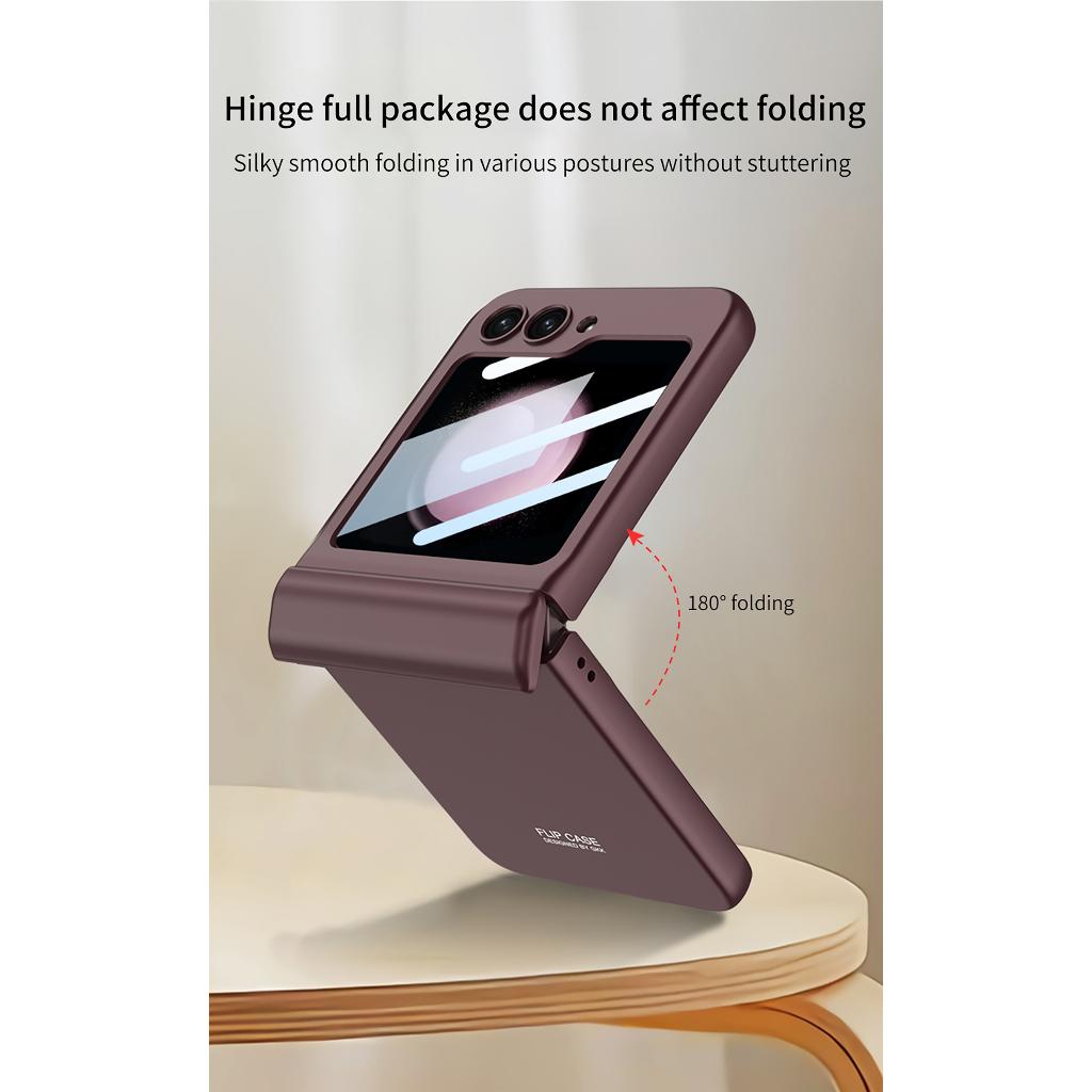GKK Magnetic Hinge Matte PC Case For Samsung Galaxy Z Flip 5 5G Full Body Hard Armor Protective Cover