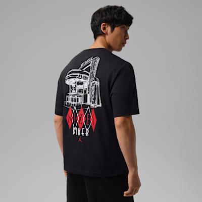 Jordan T Shirts Men s Black Crew Neck Moderate S