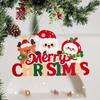 Reindeer Christmas Ornaments Wooden Xmas Wall-mounted Pendants Christmas Door Hanging  Wall Decor