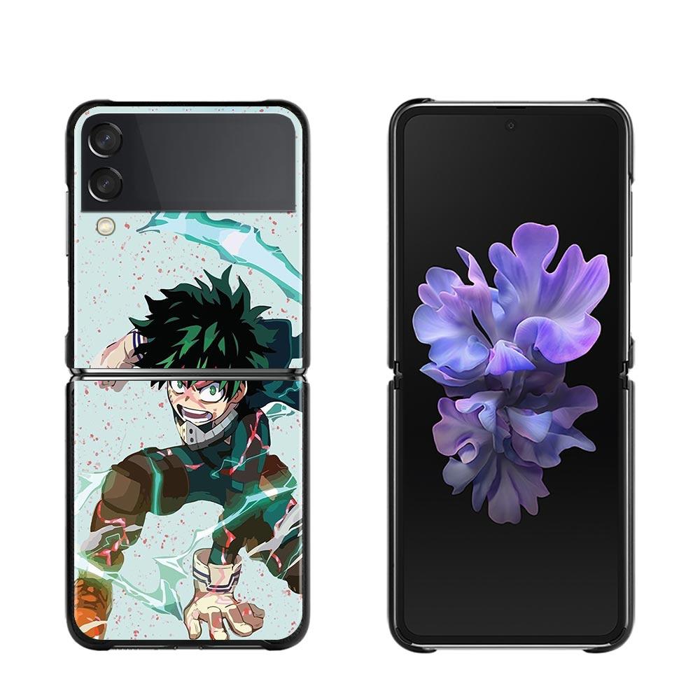 

Чехол Zflip4 для Samsung Z Flip3 5G, чехол для zflip3 Z Flip 3 ZF3 Hard Shell Fundas Cartoon My Hero Academia Todoroki Shoto Samsung Z Flip4