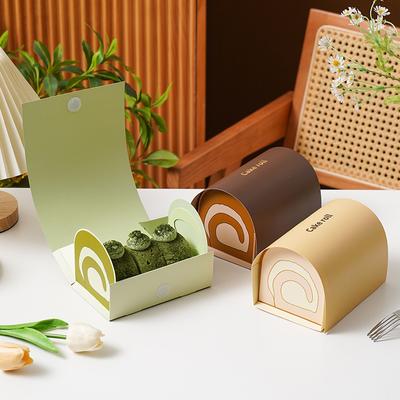 5pcs 10pcs Mousse Cake Box Swiss Roll Dessert Packaging Boxes Wedding Birthday Baby Shower Party Food Storage Containers