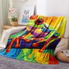 Tree Frog Print Flannel Blanket, High Quality Comfortable for All Seasons, Home Decor, Warmth and Comfort, Perfect for Christmas Gifts
