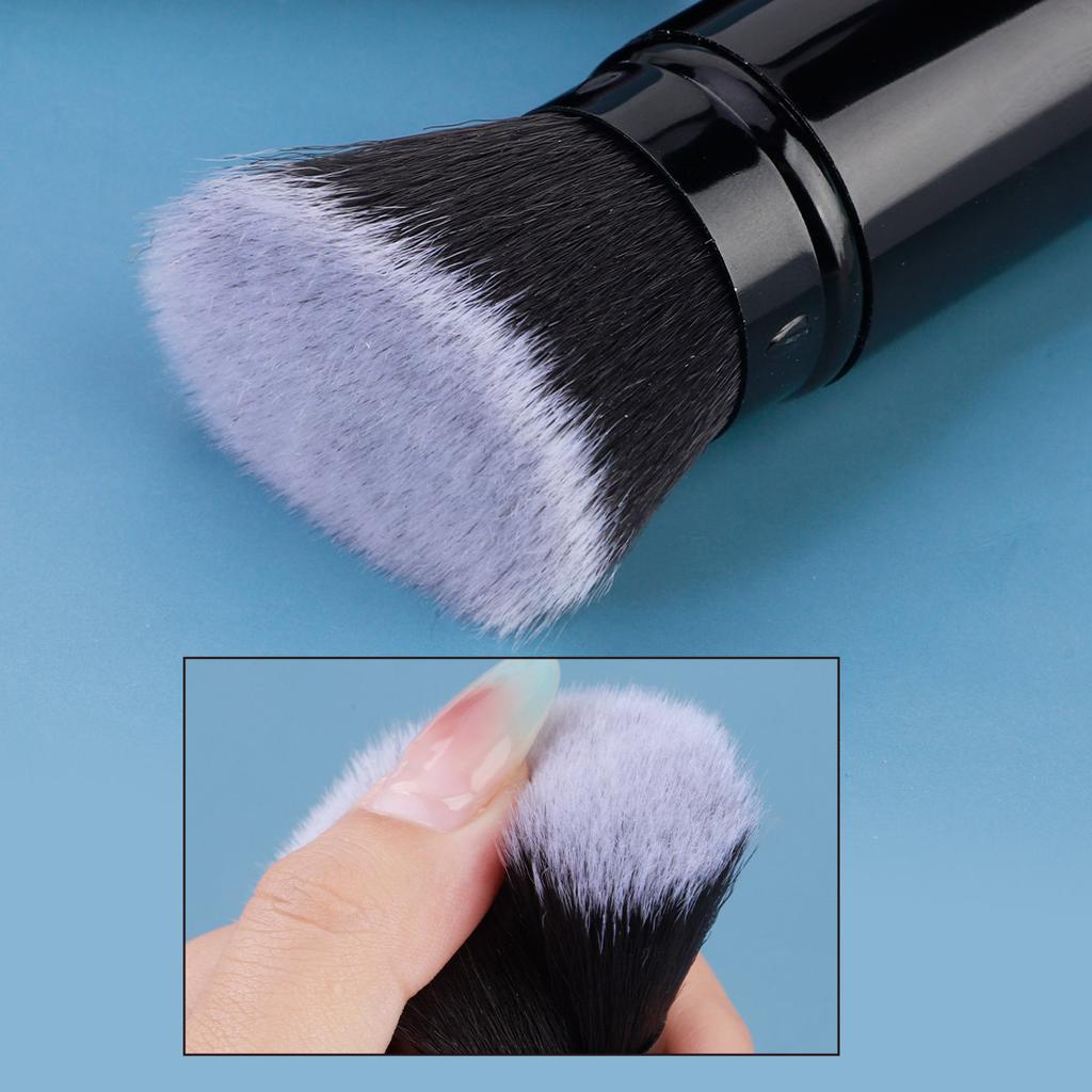 Travel Portable Large Retractable Brush Makeup Brush Oblique Head Foundation Brush Painting Soft Nylon Hair Beauty Tool
