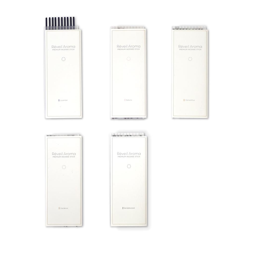 Budzik Zestaw Kadzideł Aromatycznych ze Stojakiem, Słodki i Delikatny Zapach Osmanthusa, Mało Dymu