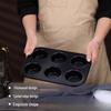 Non-stick Carbon Steel Muffin & Cake Mold (4/6/9/12 Cups)