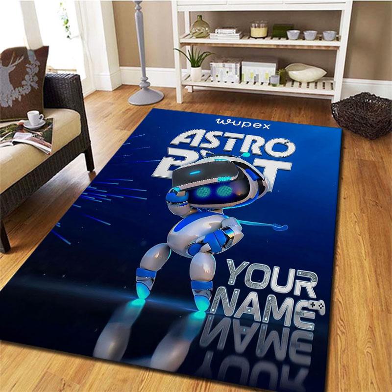 ASTRO BOT Custom Name Carpet Rug for Living Room Bedroom Home Sofa Decoration,Kids play Non-slip Floor Mat