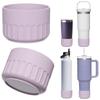 Plastic Water Cup Bottom Protector Water Bottle Protective Boot Sleeve with Non-slip Suction-Cup Bottom Anti-scalding Flask Cup Bottom Bumper Cup