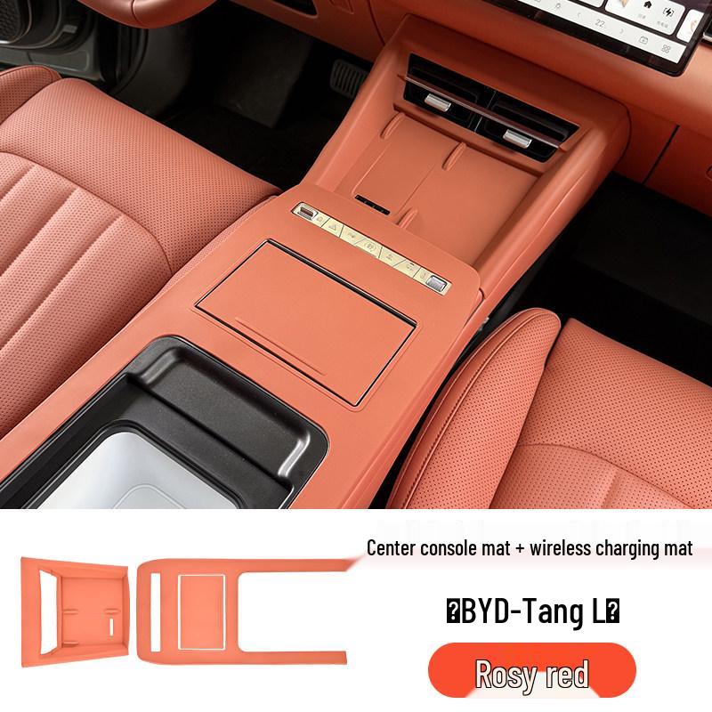 BYD Tang L Silikon Schalthebel & Konsolenmatte mit kabellosem Ladegerät
