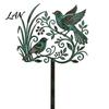 Rustic Copper Bird Statue Metal Garden Stake, Weather Resistant Iron Yard Art Ornament, Unique Accent Retro Patina Finish Sign for Outdoor Lawn Decor