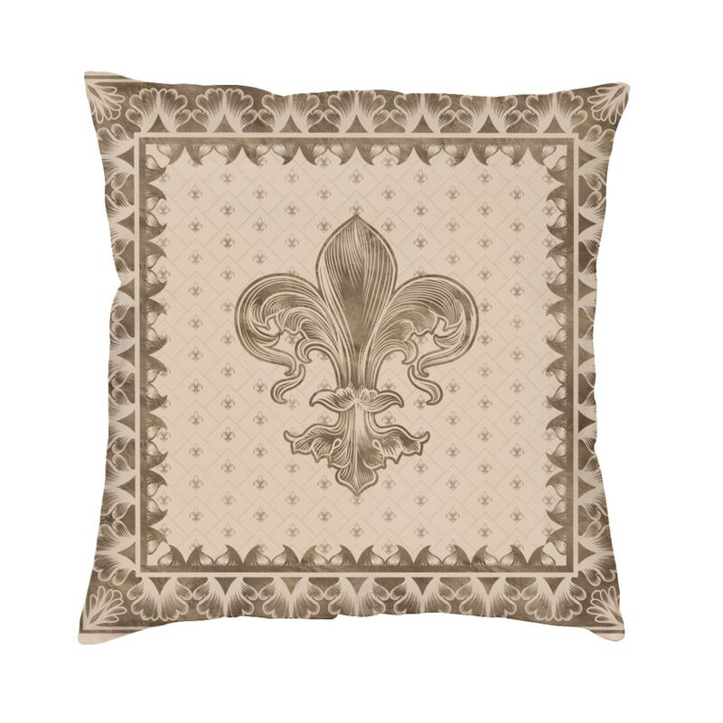 Federa per Cuscino Chic Personalizzata con Fiore di Giglio Fleur De Lis Morbida Carina Cuscino Decorativo per Soggiorno