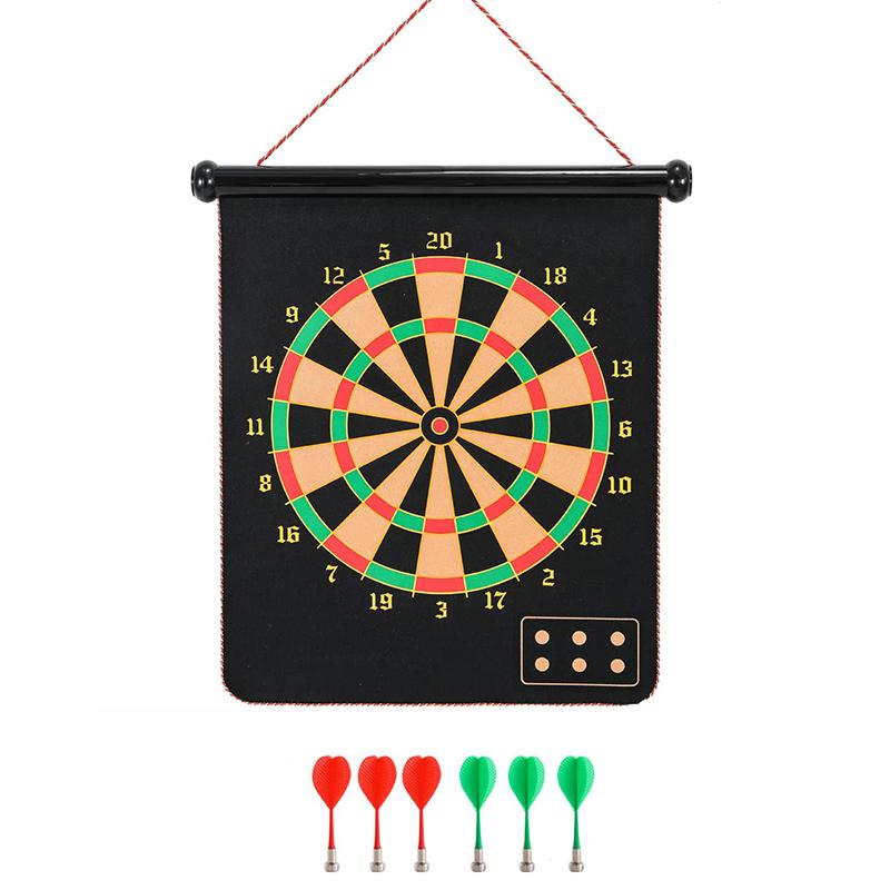 

Magnetic Dart Board Set with 12 Magnetic Darts Safe Indoor Outdoor Dart Games Roll-Up Double-Sided Design Perfect Christmas Gift