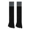 Five Toe Yoga Socks Women Breathable Cotton Knee High Socks Non Slip Sports Socks with Grips for Fitness Dancing Pilates Exercise