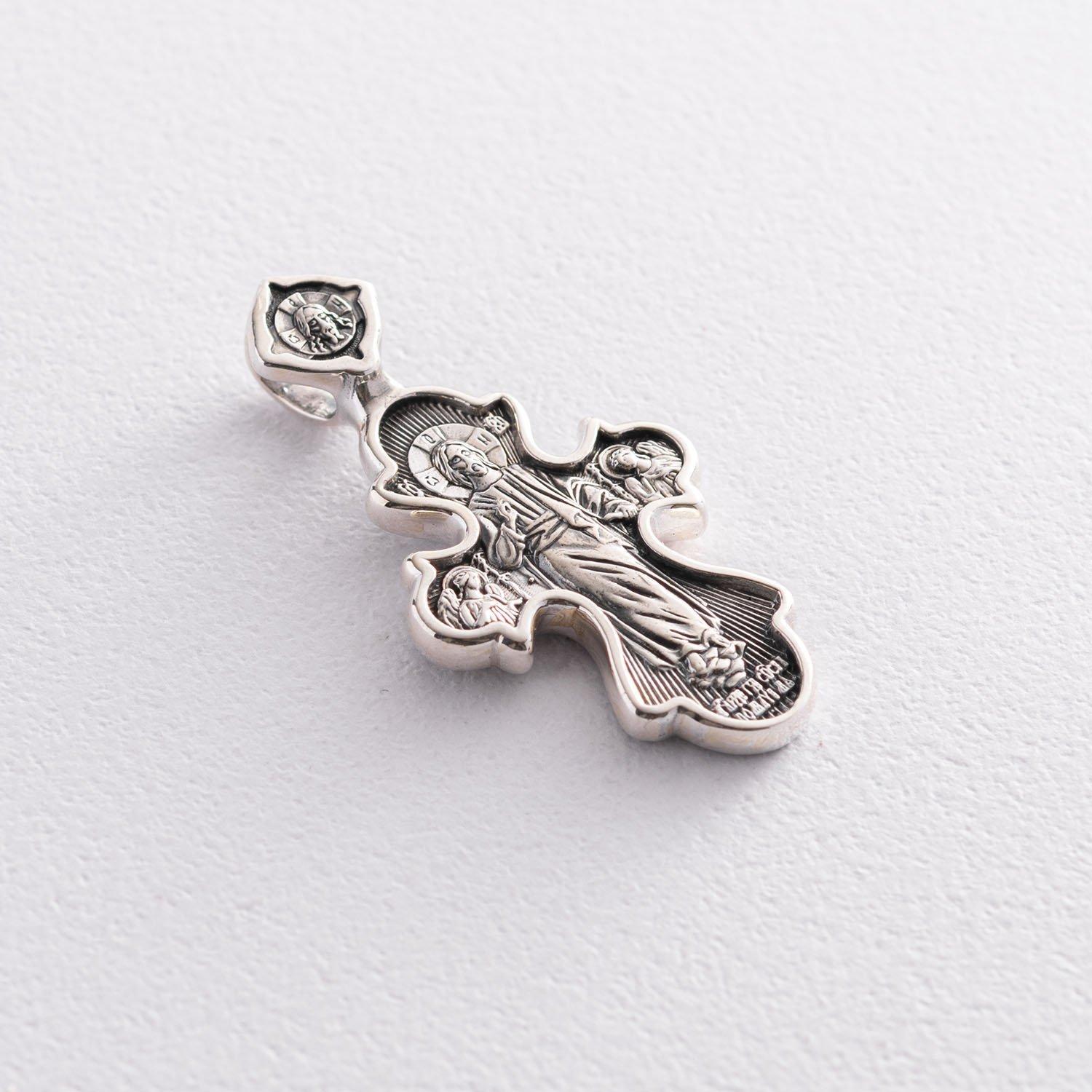 

Православний хрест Ікона Божої Матері Троєручиця Oniks срібний