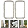 Yardwe Downspout Safety Caps 2pcs Drain Nozzle Sleeve Rain Gutter White Tool Rubber Child Downspout Covers