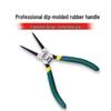 7-Inch Multifunctional Snap Ring Pliers for Internal/External Use: Yellow Handle - Ideal for Small Retaining Rings with Straight Jaw Design