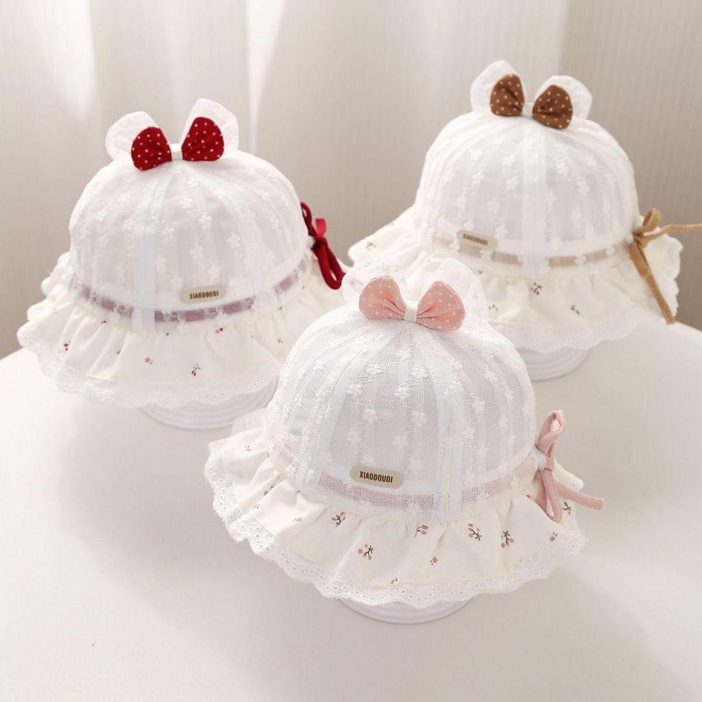 Breathable Baby Girl Lace Bucket Hat – Spring/Summer Sun Protection