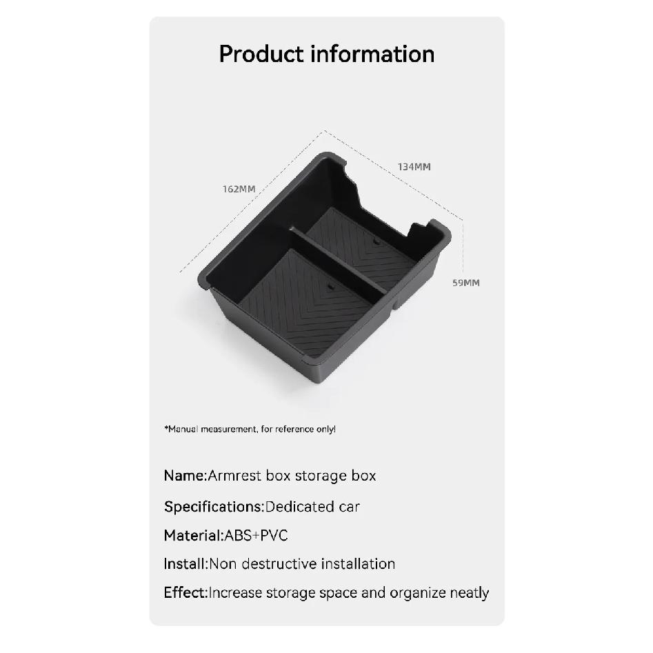 ABS Organizer For Renault Dacia Duster 2025 2026 Car Armrest Storage Box Interior Accessories Center Console Tray Tidying
