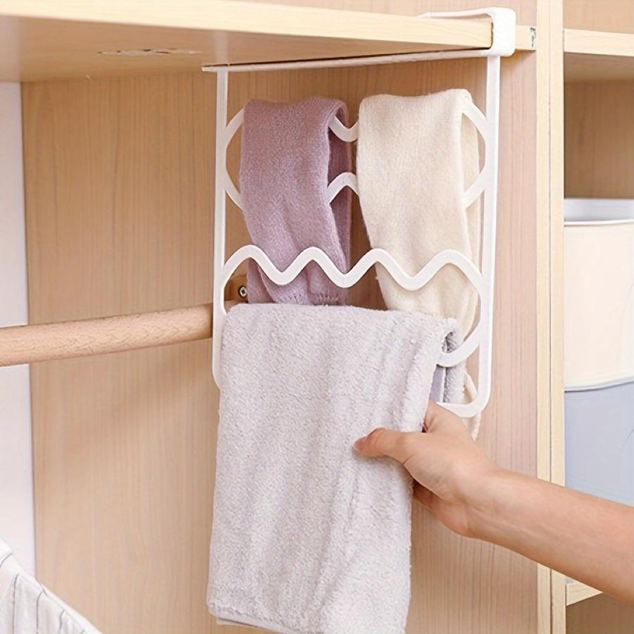 1/2Pack Adjustable Shelf Dividers | Plastic Closet Organizer for Wardrobe, Cupboard, Bookcase | Space-Saving Storage Rack, White