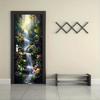 2pcs Tropical Rainforest Waterfall Wall Stickers Living Room Entrance Decoration Stickers Self-adhesive Removable Bedroom Backgr