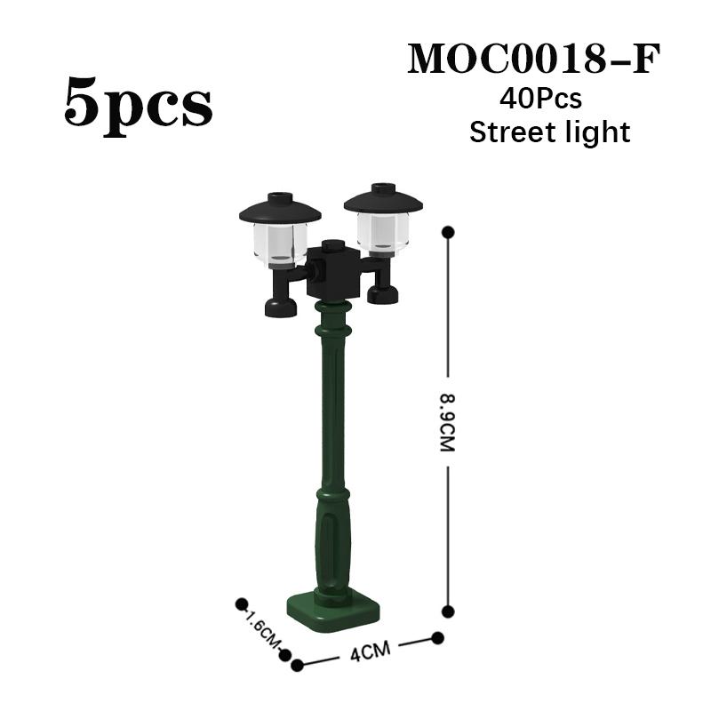 MOC City Serie Hochzeitsbogen Straßenlaterne Schlagzeug Schaukelstuhl Park Straßenansicht Bausteine Spielzeug Für Kinder Kreative Geschenke