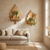 Nature Style Maple Leaf Wall Shelf Wooden Wall Mounted Leaf Shelf  for Living Room
