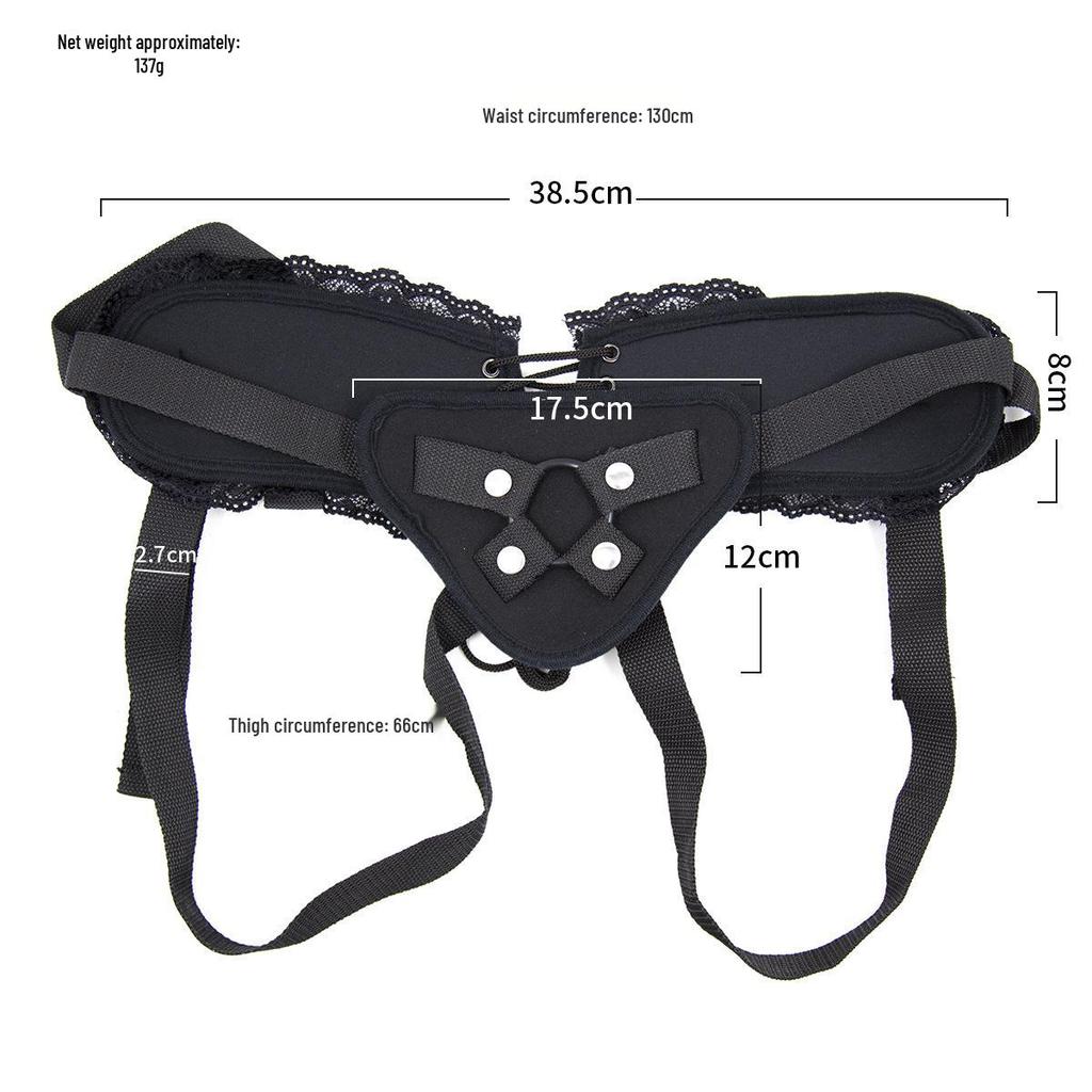 Lace Chastity Panties with Silicone Restraints & Neoprene SM Accessory for Adult Play