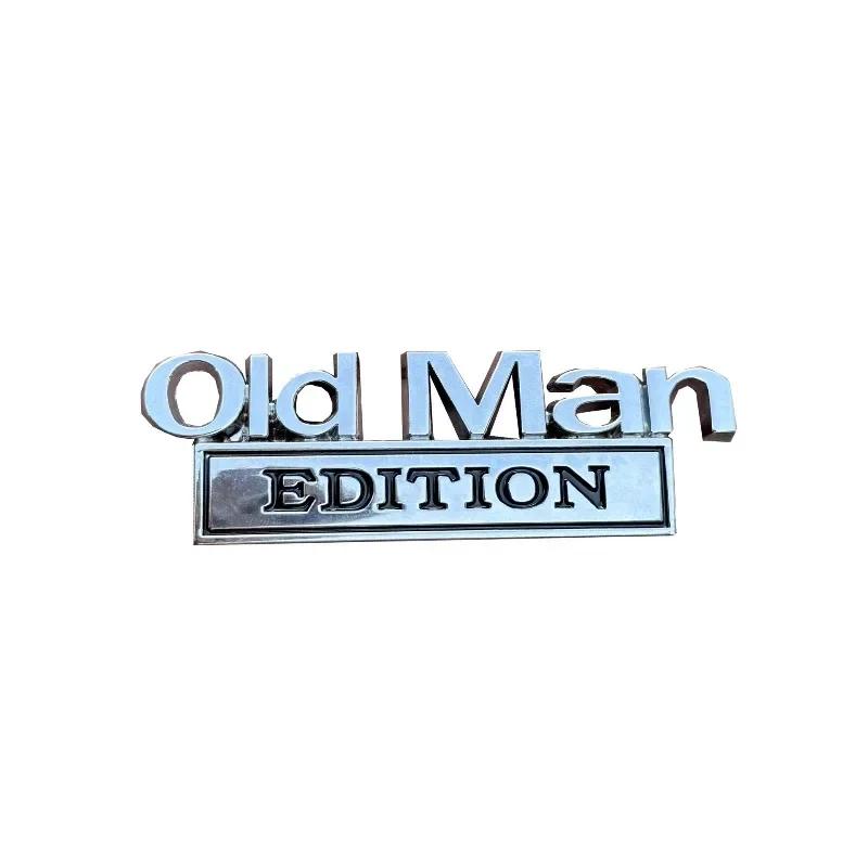 

New Old Man Edition Metal Car Sticker Badges Old Man Logos Car Decals Motorcycle Decoration for Car Trunk Door Decoration Badges