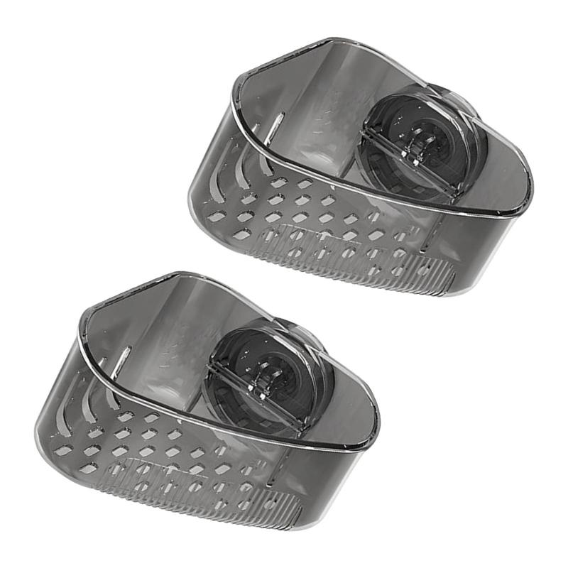 Suction Cup Corners Sink Organizers With Drainage Holes ABS Kitchen Bathroom Storage Shelf Easy Installation