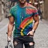 Men's Tops Vintage Printed T-Shirt Casual Short Sleeve Folk-custom Blouse
