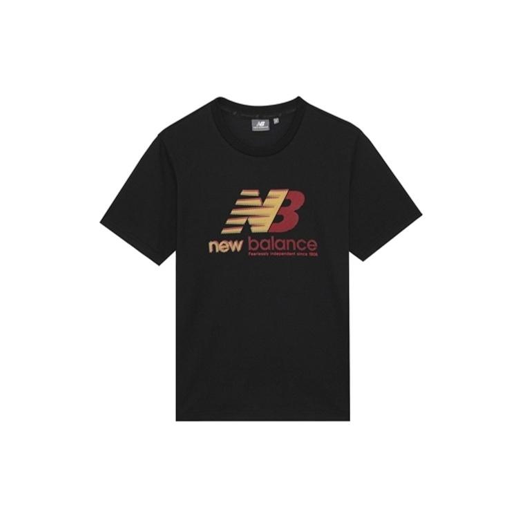New Balance Men s New Balance Round Neck Minimalistic Casual Short Sleeve Black NEA33011-BK L