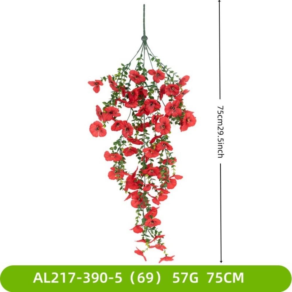 

New Multicolor Artificial Flower DIY Lifelike Fake Flower hanging Viola tricolor Plants Wreath Wall Hanging Ornament