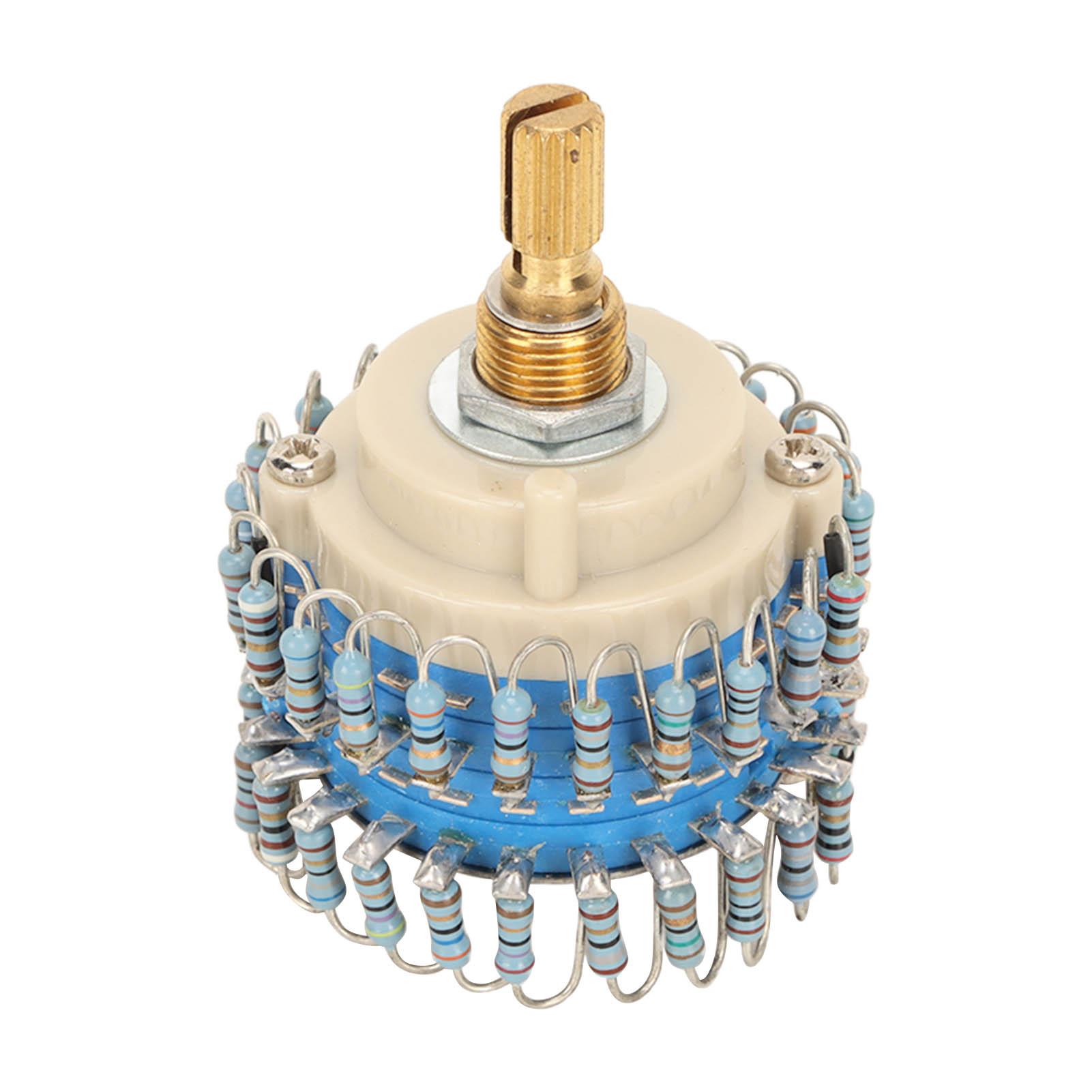 

Two Channels Volume Potentiometer 2*24 Gear 20K High Accuracy Volume Potentiometer for Amplifier