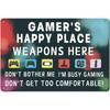 Retro Gamer At Work Metal Tin Sign Vintage Wall Art Poster for Game Room Café Garage Club Bar Pubs Iron