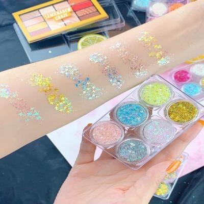 Eyes Glitter Sequin Party Makeup Shining Colorful Face Eye Lip Body Glitter Flash Stage Makeup Eye Shadow Festival Eye Makeup